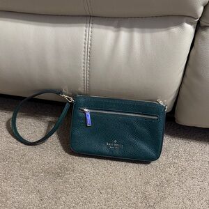 Kate Spade Green/Teal Wristlet Bag Purse